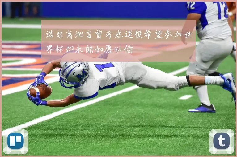 诺尔高坦言曾考虑退役希望参加世界杯却未能如愿以偿